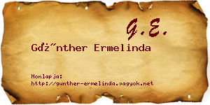 Günther Ermelinda névjegykártya